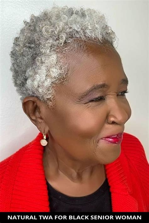 Cut your hair into this fashionable natural twa for black senior woman ...