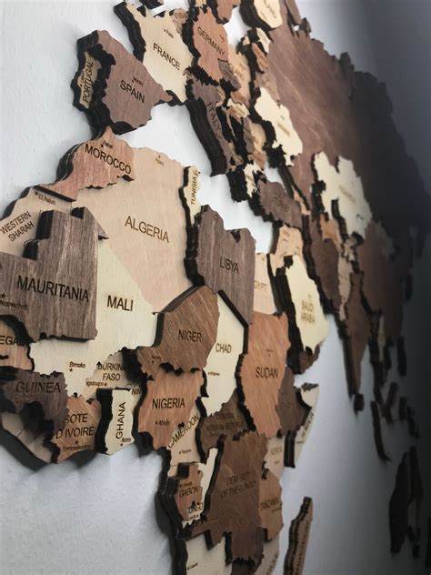 Wooden Map Of The World - United States Map