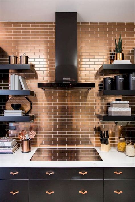 Copper Subway Tile Backsplash Kitchen Splashback Stick On Tiles ...