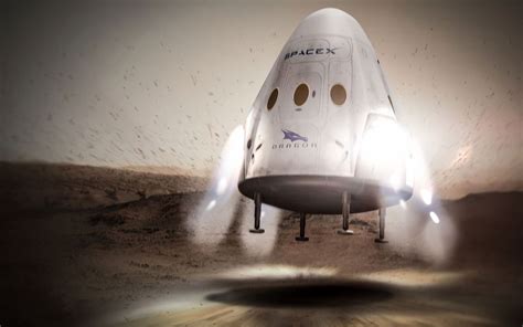 SpaceX's Dragon Landing on Mars Wallpaper | Space