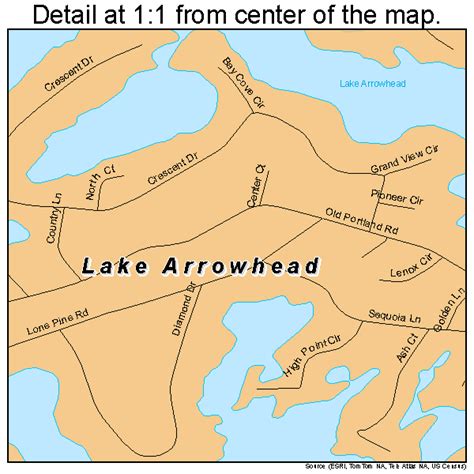 Lake Arrowhead Maine Street Map 2337795