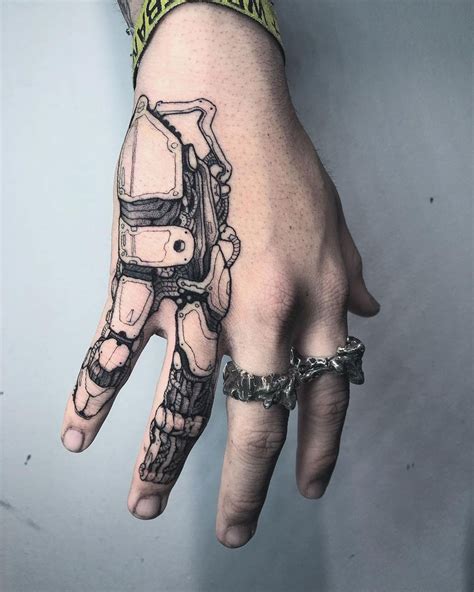 Mechanical Hand Tattoo