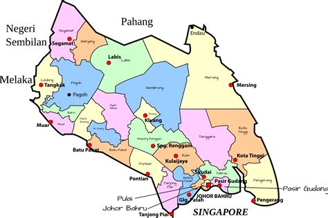 Clipart - Parliamentary map of Johor, Malaysia