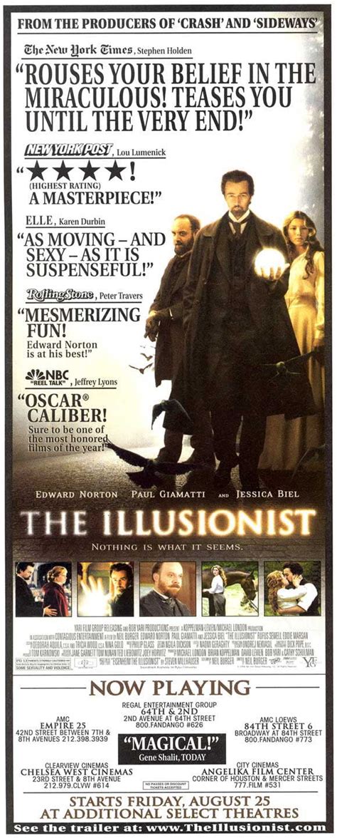 The Illusionist - movie POSTER (Insert Style A) (14" x 36") (2006 ...