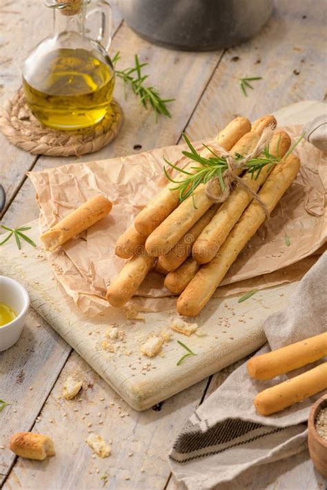 Traditional Italian Breadsticks Grissini Stock Photo - Image of fresh ...