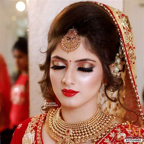 Image may contain: 1 person, closeup Indian Wedding Makeup, Indian ...