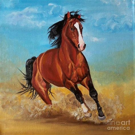 Running horse Painting by Judit Petho - Fine Art America