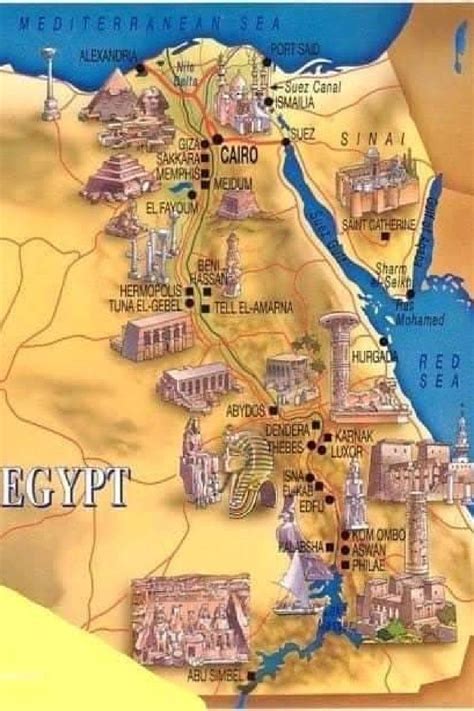 a map of egypt with all the major cities