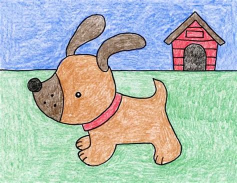 Easy How to Draw a Cute Puppy Tutorial · Art Projects for Kids ...