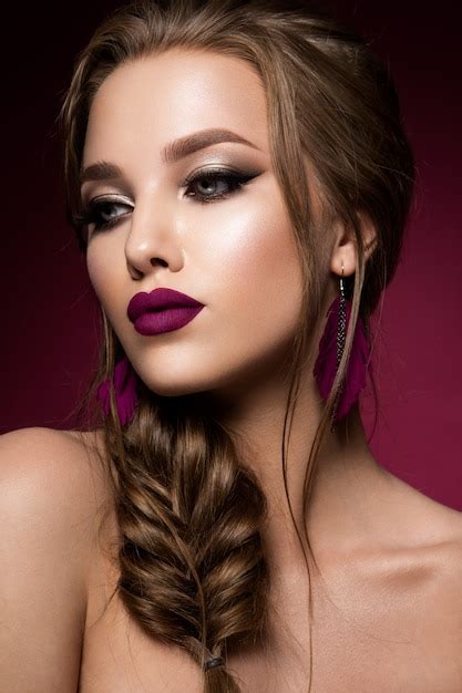 Premium Photo | Make up. Glamour portrait of beautiful woman model with ...