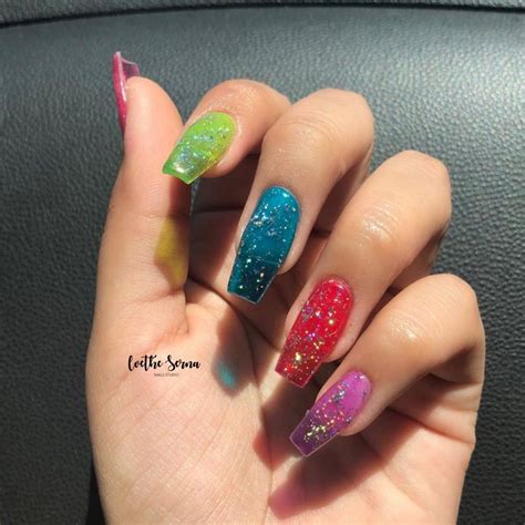 Jelly Nails | Summer acrylic nails, Spring acrylic nails, Black acrylic ...