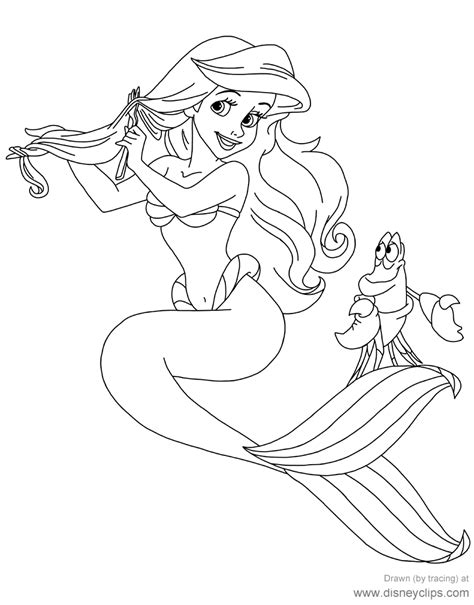 ariel-sebastian-coloring.gif (864×1104) Ariel Coloring Pages, Disney ...