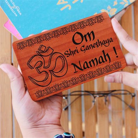 Happy Ganesh Chaturthi Greeting Cards| Personalized Wooden Cards ...