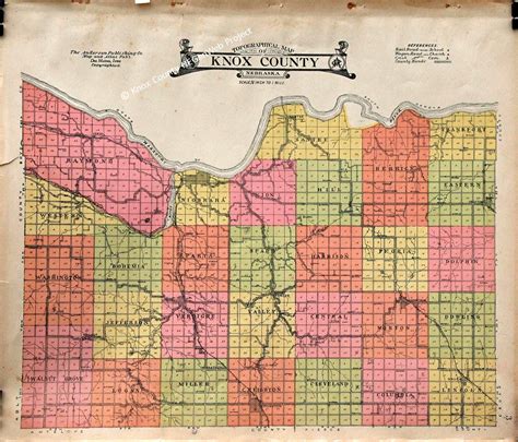 1920 Map of Knox County, Nebraska