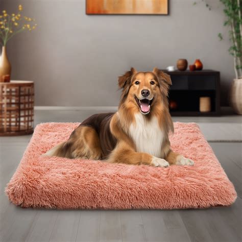 Dog Beds for Medium Large Dogs,Washable Dog Bed Crate Pad,Fluffy Kennel ...