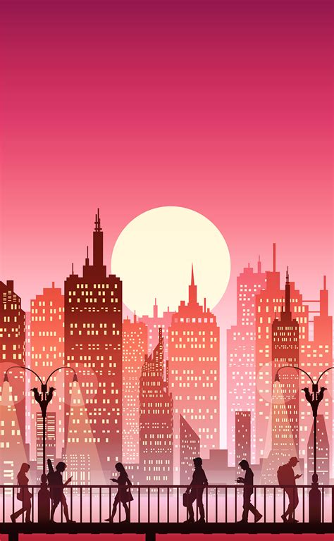 Download City, Skyline, Sunset. Royalty-Free Stock Illustration Image ...