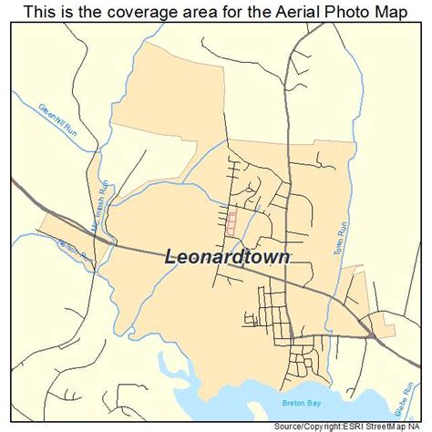 Aerial Photography Map of Leonardtown, MD Maryland