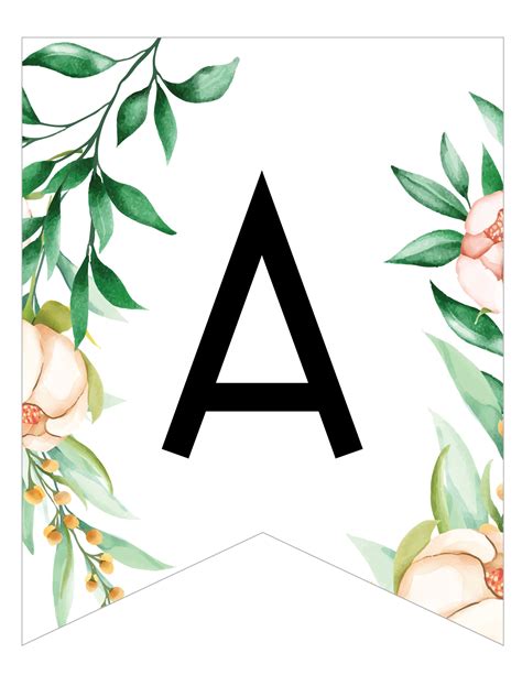 Free Printable Floral Botanical Banner - World of Printables