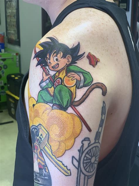 Goku Nimbus tattoo done by Chrissy @ Flesh Electric Tattoo in San ...