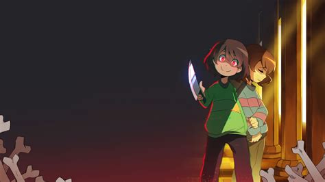 Chara and Frisk - Undertale HD Wallpaper by ffSade