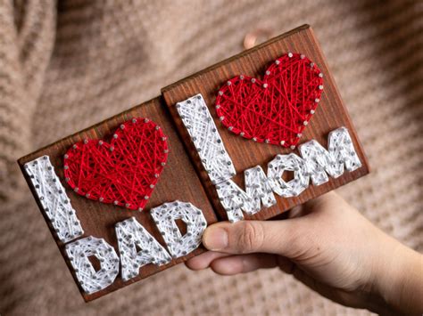 I Love Mom I Love Dad Small Wood Sign Gift for Parents Great - Etsy