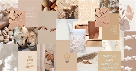 Beige Aesthetic Collage Laptop Wallpapers Cute Laptop Wallpaper ...