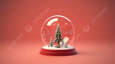 An Animated Christmas Snow Globe Covered In Snow Background, 3d ...