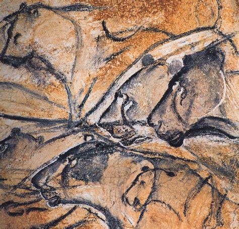 These cave paintings of lions in France, found in 1994 are 32,000 years ...