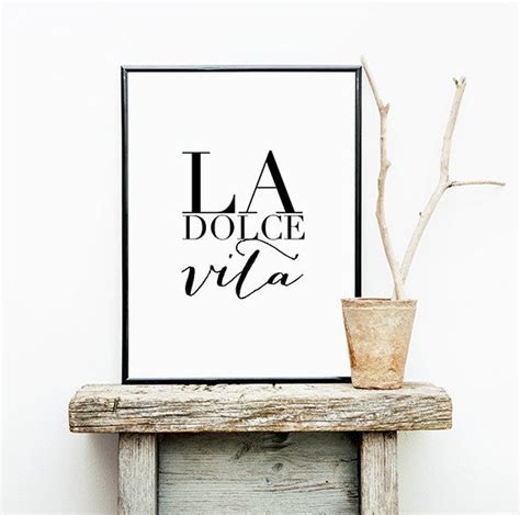 Life Is Beautiful Print, La Dolce Vita, Typography Poster, Italian ...