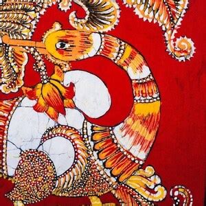 Sri Lankan Batik Wall Art // Hand Printing // Traditional - Etsy