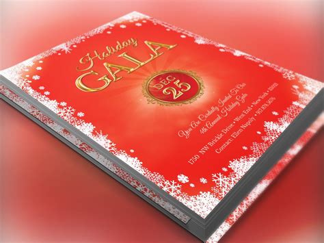 Holiday Gala Christmas Invitation | Creative Market