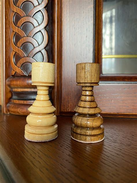 Wooden Chess Pieces Wooden Chess Set Chess Set Wood Carving - Etsy