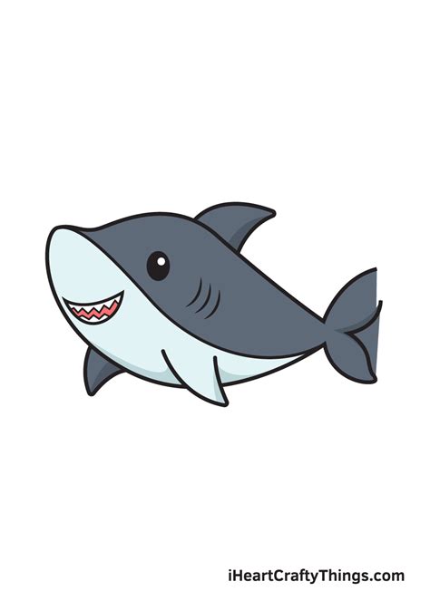 Shark Drawing — How To Draw A Shark Step By Step