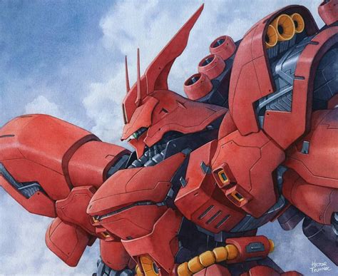 Sazabi. Watercolor commission #Gundam - #gunpla #illustration #mecha # ...