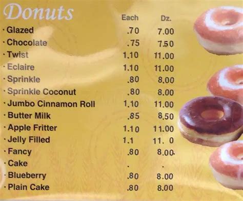 Happy Donuts Menu, Menu for Happy Donuts, McKinney, McKinney ...