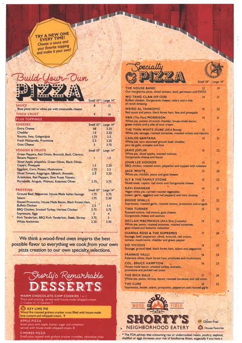 Menu for Shorty's Pizza in Tucker, GA | Sirved