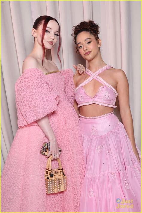 Dove Cameron & Sabrina Carpenter Are Pink Ladies at Giambattista Valli ...