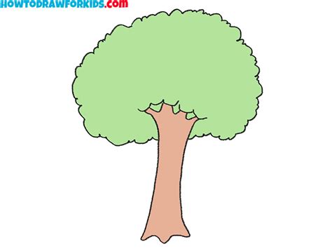 How to Draw a Cartoon Tree - Easy Drawing Tutorial For Kids