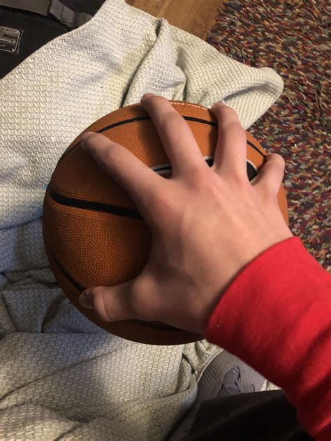 This is me palming a basketball for size comparison : r/TallTeenagers