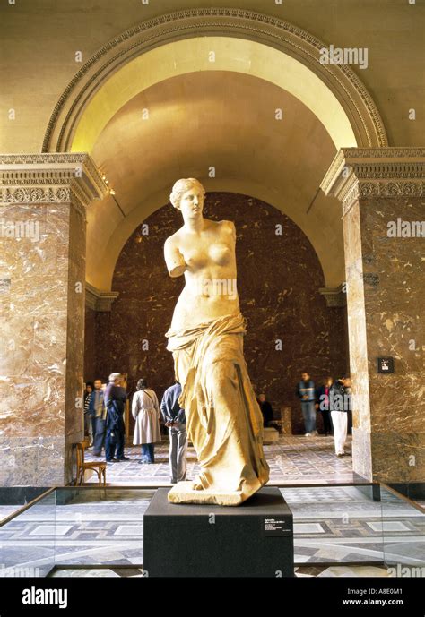 Statue of Venus de Milo in Louvre museum in Paris France Stock Photo ...