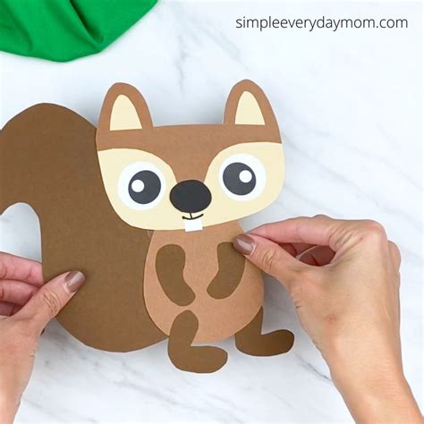 Squirrel Craft For Kids [Free Template] | Animal crafts for kids ...