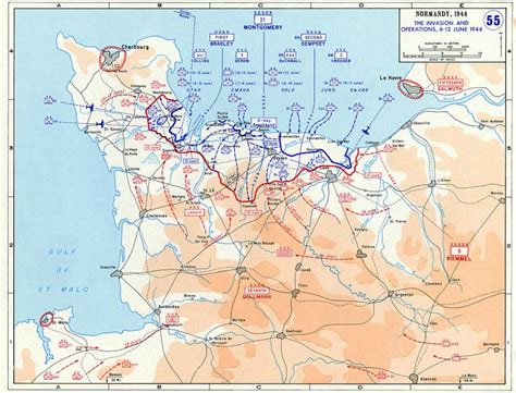 Normandy France. The D-Day beaches tour: A map showing the landing ...