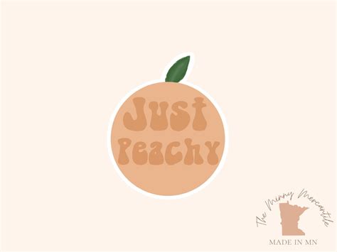 Just Peachy Sticker - Etsy