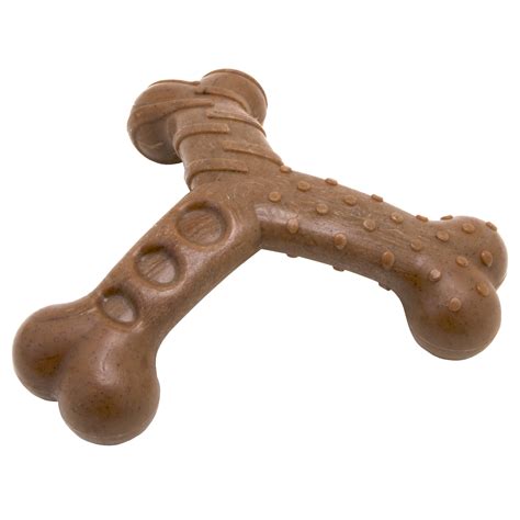 Chew King Textured Bacon Flavored Nylon Wishbone Dog Chew Toy - Walmart.com