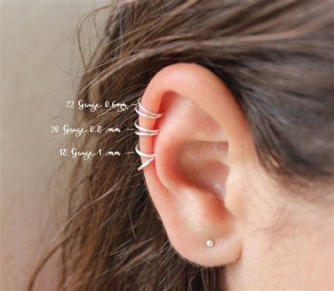 Tiny Helix Piercing Helix Earring Hoop Cartilage Hoop Helix - Etsy ...