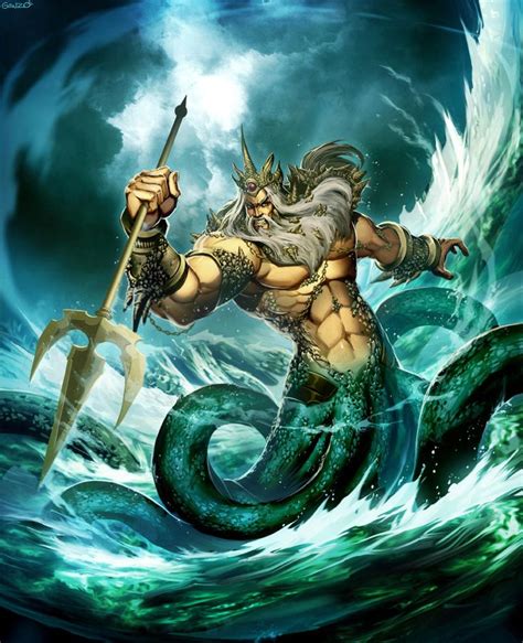 Poseidon God of the Sea by https://www.deviantart.com/genzoman on ...