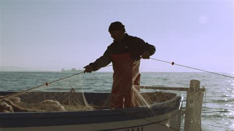 Crew of Fishermen Work On Stock Footage Video (100% Royalty-free ...