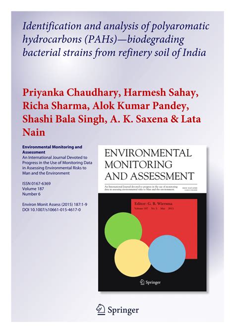 (PDF) Identification and analysis of polyaromatic hydrocarbons (PAHs ...