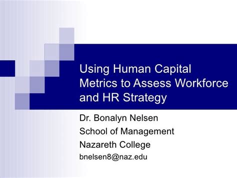 Using Human Capital Metrics