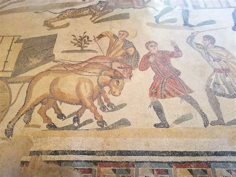 Roman mosaic showing transport of animals to games « IMPERIUM ROMANUM